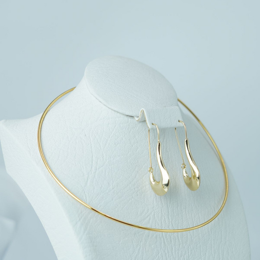 Collar Arocuello + Aretes Dorados